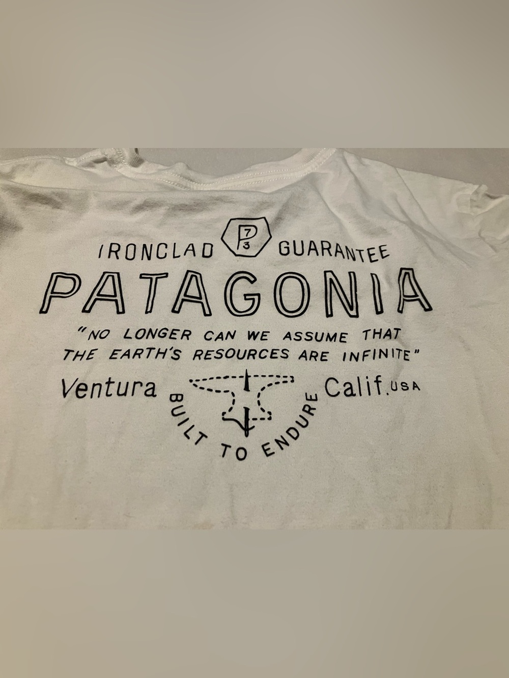 Patagonia White Short Sleeve Logo T-Shirt - Picture 3 of 4
